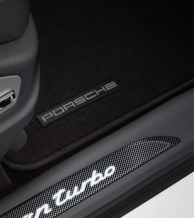 Grīdas paklājiņi ar nubuka malām - Macan, melnā (Black) krāsā