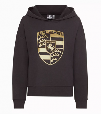 ESSENTIAL kolekcija - Sieviešu jaka ar kapuci, melna