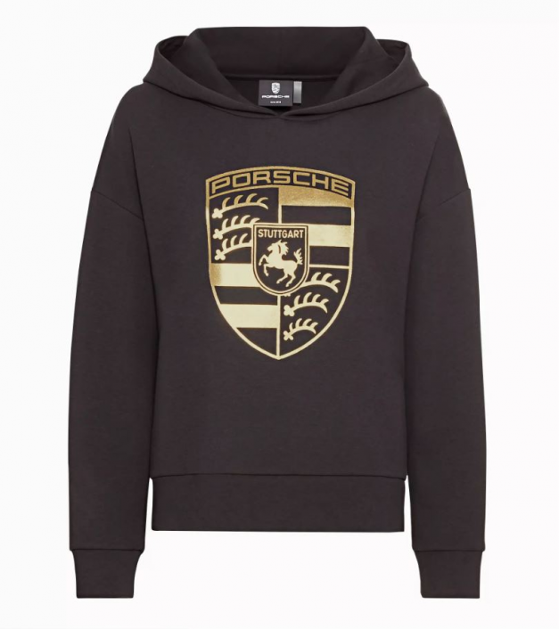 ESSENTIAL kolekcija - Sieviešu jaka ar kapuci, melna