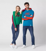 RS 2.7 kolekcija - vīriešu džemperis ar kapuci, zils