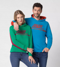 RS 2.7 kolekcija - vīriešu džemperis ar kapuci, zils