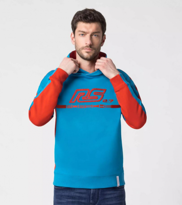 RS 2.7 kolekcija - vīriešu džemperis ar kapuci, zils