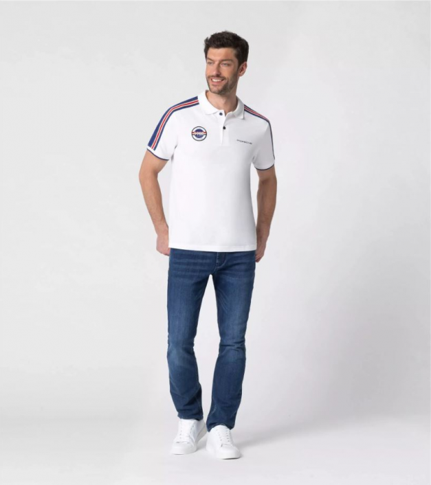 RS 2.7 kolekcija - vīriešu polo krekls "Racing", balts