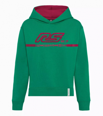 RS 2.7 kolekcija - sieviešu džemperis ar kapuci, zaļš