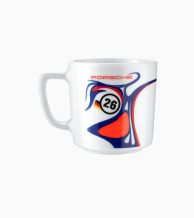 GT1 kolekcija, Kolekcionāru espresso krūze Nr. 4, balta, zila, sarkana