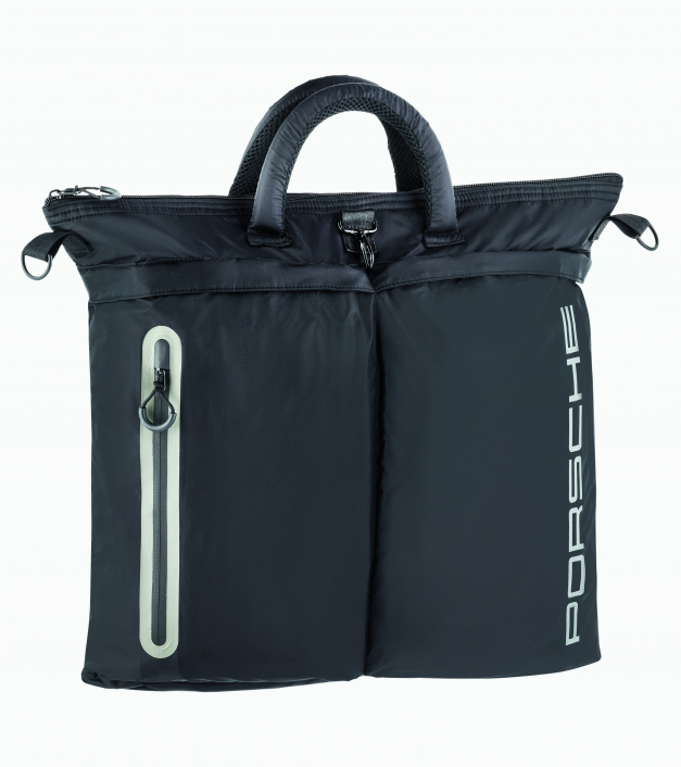 Golf locker bag, pelēka, melna