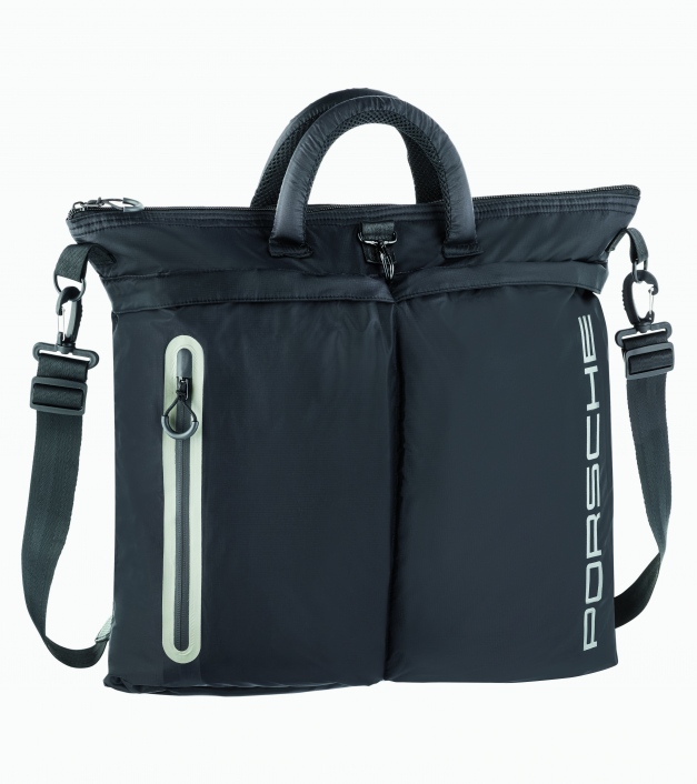 Golf locker bag, pelēka, melna