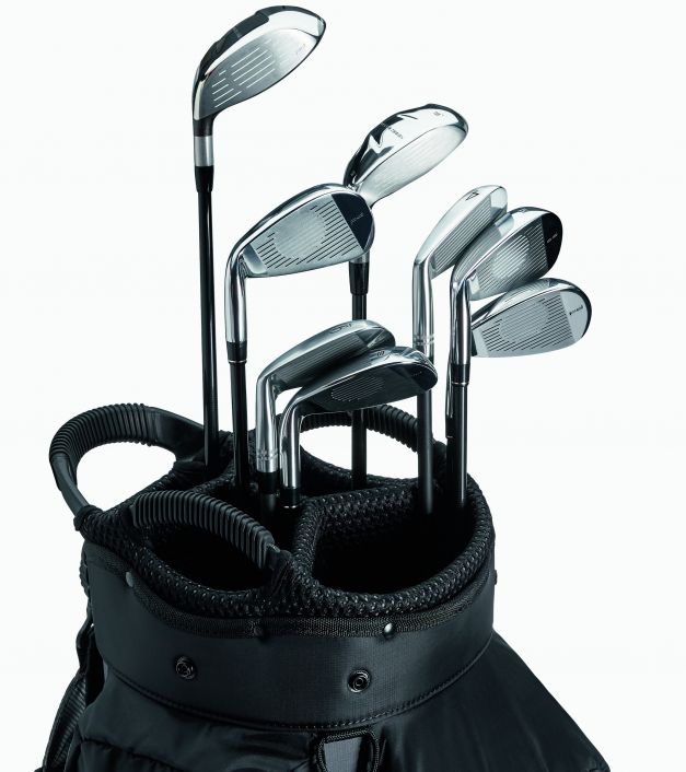 Golf cart bag, melna, pelēka.