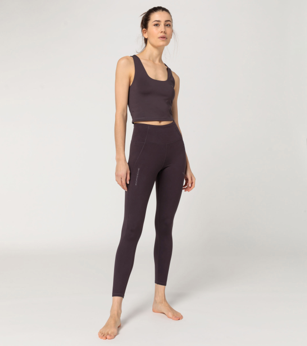 2in1 sporta tops sievietēm tumši violetā krāsā