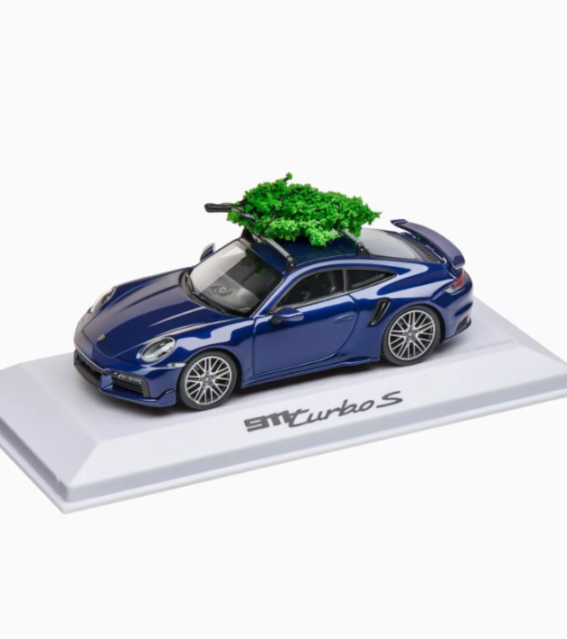 911 Turbo S 992 Xmas gentian blue, black 1:43