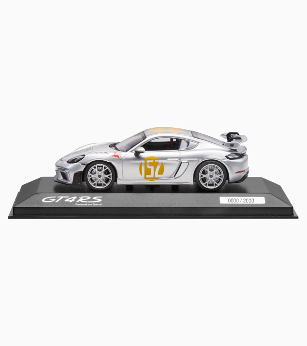 718 Cayman GT4 RS PLA 982, silver, black, 1:43